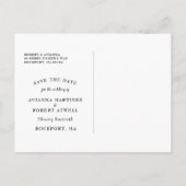 Dusty Blue Text en Photo Save the Date Announeme Aankondigingskaart (Achterkant)