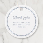 Dusty Blue Thank You Boy First Holy Communion Bedankjes Labels (Achterkant)