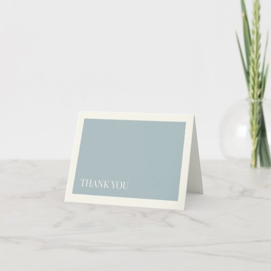 Dusty Blue Thank You Card V1 Bedankkaart (Voorkant)