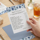 Dusty Blue the Number Challenge Baby shower Game Flyer