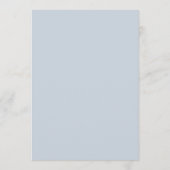 Dusty Blue Thumbprint Gastenboek tekenkaart Kaart (Achterkant)