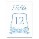 Dusty Blue Tijdloze Hydrangea Crest Bruiloft Kaart (Achterkant)