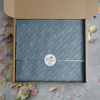 Dusty Blue Tiled Business Name and Specialism Tissuepapier