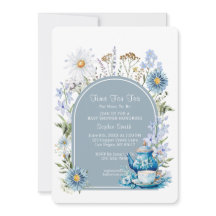 Dusty Blue Time voor Tea Baby shower