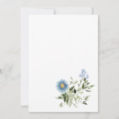 Dusty Blue Time voor Tea Baby shower Kaart (Achterkant)