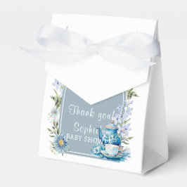 Dusty Blue Time voor Tea Boho Garden Baby shower Bedankdoosjes