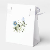 Dusty Blue Time voor Tea Boho Garden Baby shower Bedankdoosjes (Achterkant)