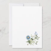 Dusty Blue Time voor Tea Boho Garden Baby shower Bedankkaart (Achterkant)