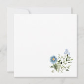 Dusty Blue Time voor Tea Boho Garden Baby shower Kaart (Achterkant)