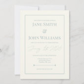 Dusty Blue Timeless 5x7 bruiloft Kaart (Voorkant)