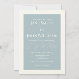 Dusty Blue Timeless 5x7 bruiloft Kaart