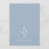 Dusty Blue Timeline Kaart | Elegante lente bloem (Achterkant)