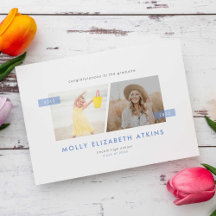 Dusty Blue Toen En Nu Twee Foto Afstuderen