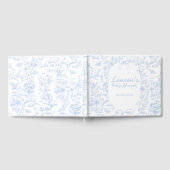Dusty Blue Toile Boy Baby shower Gastenboek (Volledig)