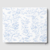 Dusty Blue Toile Boy Baby shower Gastenboek (Achterkant)