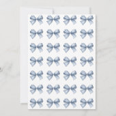 Dusty Blue Toile de Jouy Frans Baby shower Kaart (Achterkant)