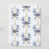 Dusty Blue Toile Whisked Away Vrijgezellenfeest Kaart (Achterkant)