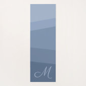 Dusty Blue Tones Geometric Pattern Yogamat (Achterkant)