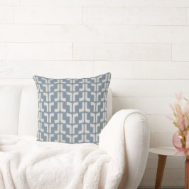 Dusty Blue Tribal Kussen