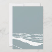 Dusty Blue Tropical Palm Tree Wedding Invitations Kaart (Achterkant)