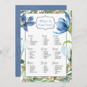 Dusty Blue Tulip Painted Peony Vrijgezellenfeest G Kaart (Voorkant / Achterkant)