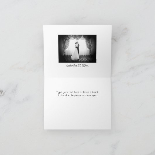 Dusty Blue Two Foto Dank je kaart (Binnen)