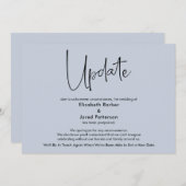 Dusty Blue Uitgestelde bruiloft Update Kaart (Voorkant / Achterkant)
