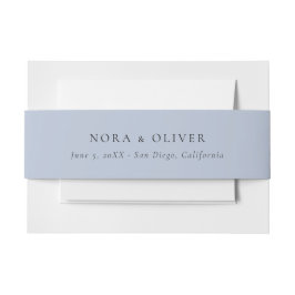 Dusty Blue Uitnodigingen Wikkel