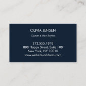 Dusty Blue Uw foto Showcase Haar Stylist Visitekaartje (Achterkant)