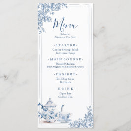 Dusty Blue Victoriaans Garden Afternoon Tea Menu