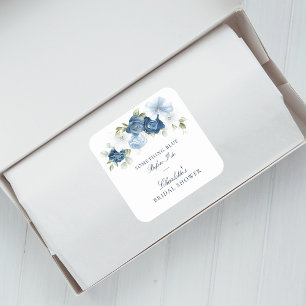 Dusty Blue voordat ik Floral Vrijgezellenfeest doe Vierkante Sticker