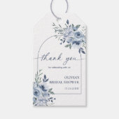Dusty Blue Vrijgezellenfeest Arch Dank je Label Cadeaulabel (Voorkant)