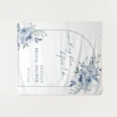 Dusty Blue Vrijgezellenfeest Arch foto achtergrond Wandkleed (Voorkant (horizontaal))