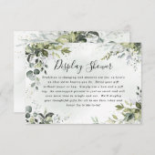 Dusty Blue Vrijgezellenfeest Boho Display Shower-k Informatiekaartje (Voorkant / Achterkant)