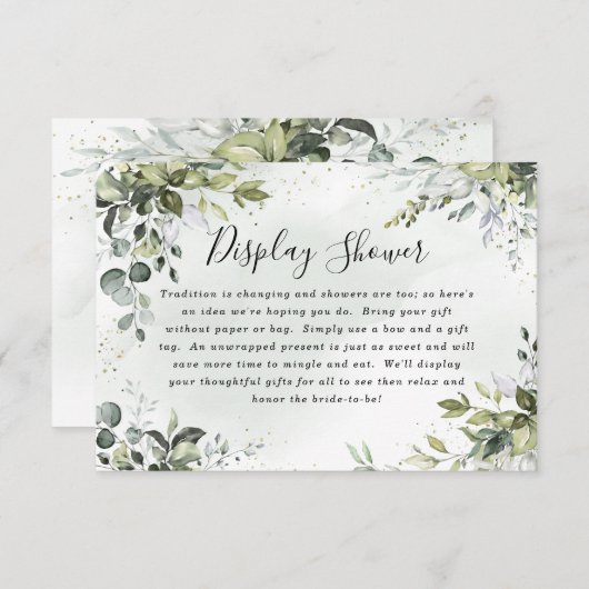 Dusty Blue Vrijgezellenfeest Boho Display Shower-k Informatiekaartje (Voorkant / Achterkant)