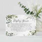 Dusty Blue Vrijgezellenfeest Boho Display Shower-k Informatiekaartje (Staand voorkant)