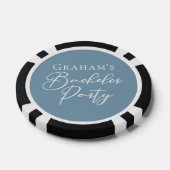 Dusty Blue vrijgezellenfeest gepersonaliseerd Poker Chips (Enkel)
