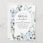 Dusty Blue Vrijgezellenfeest Luncheon Invitation Kaart (Voorkant)