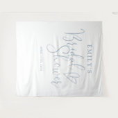 Dusty Blue Vrijgezellenfeest Photo Backdrop Wandkleed (Voorkant (horizontaal))