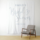 Dusty Blue Vrijgezellenfeest Photo Backdrop Wandkleed (In situ)