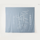 Dusty Blue Vrijgezellenfeest Photo Backdrop Wandkleed (Voorkant (horizontaal))