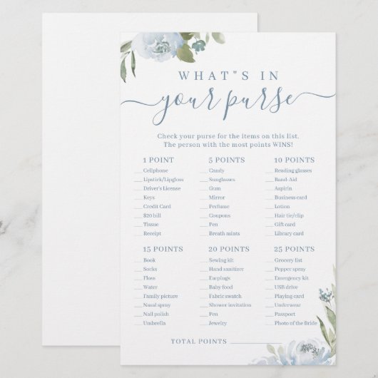 Dusty Blue wat er in je paarse vrijgezellenfeest s (Voorkant / Achterkant)