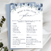 Dusty Blue Wat is er op uw telefoon Bruids spel Ka Kaart