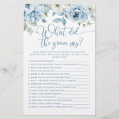 Dusty blue Wat zei de bruidegom vrijgezellenfeest (Voorkant)