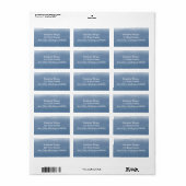 Dusty Blue Watercolor Etiket (Full Sheet)