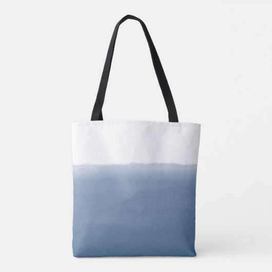 Dusty Blue Watercolor Tote Bag (Achterkant)