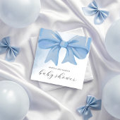 Dusty Blue Waterverf Bow Baby shower Servet