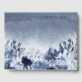 Dusty Blue Waterverf Bruiloft Gastenboek (Achterkant)