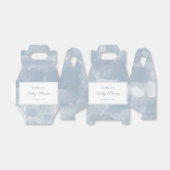 Dusty Blue Waterverf Brush Strokes Baby shower Bedankdoosjes (Uitgevouwen)