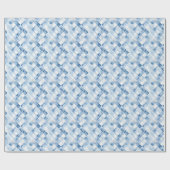 Dusty Blue Waterverf Check Pattern Cadeaupapier (Vlak)